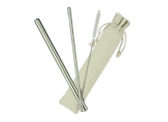 [EZ463] RAW - Straw Set with Jute-Cotton Pouch